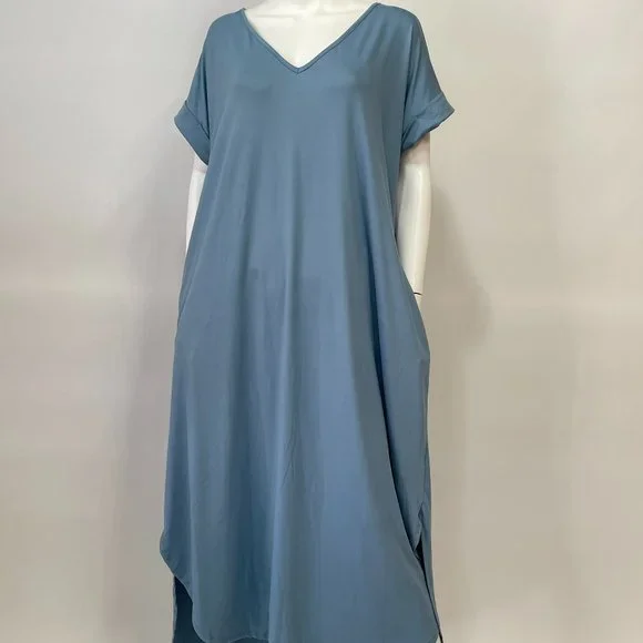 knee length dresses for ladies entro Everyday Pocket Maxi Dress, olive – Violet Skye Boutique main image 1